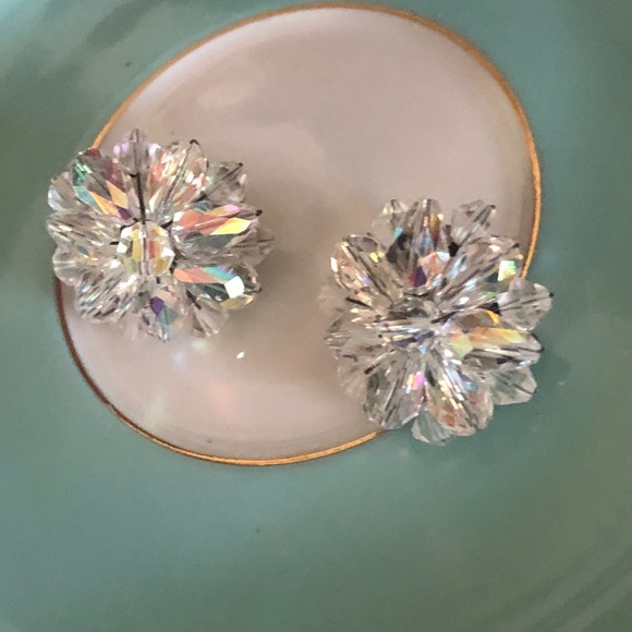 Vintage Jewelry - Vintage Crystal Clip-On Earrings